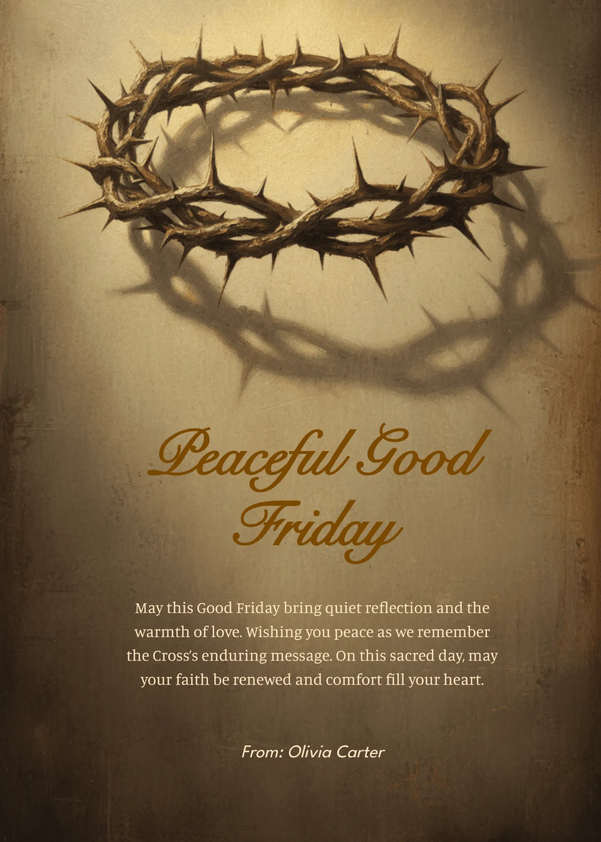 Free Vintage Good Friday Wishes Template to Edit Online