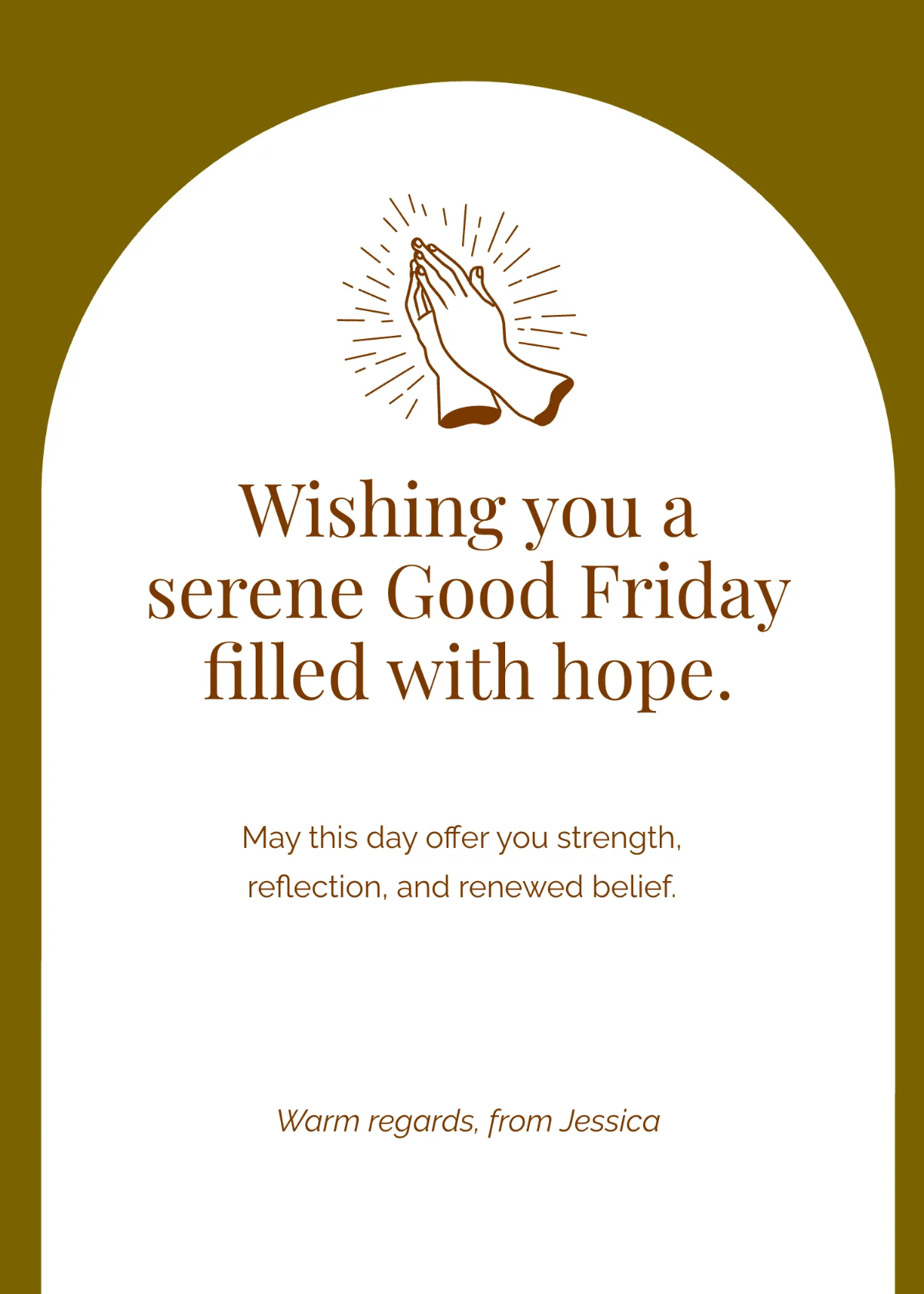 Free Modern Good Friday Wishes Template to Edit Online