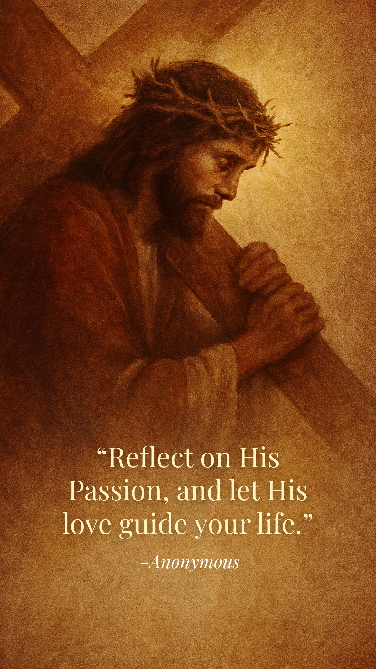 Free Passion of Christ Quote Template to Edit Online