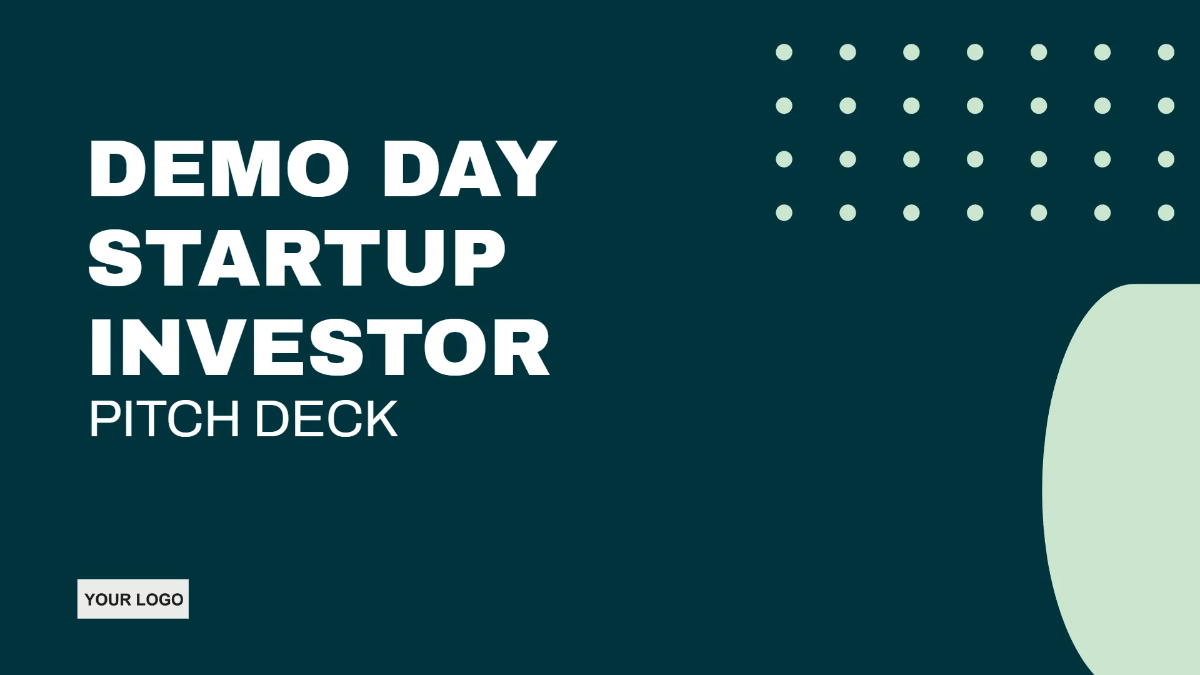 Free Demo Day Startup Investor Pitch Deck to Edit Online