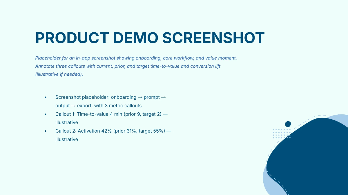 Free AI Startup Traction & Metrics Pitch Deck Template to Edit Online