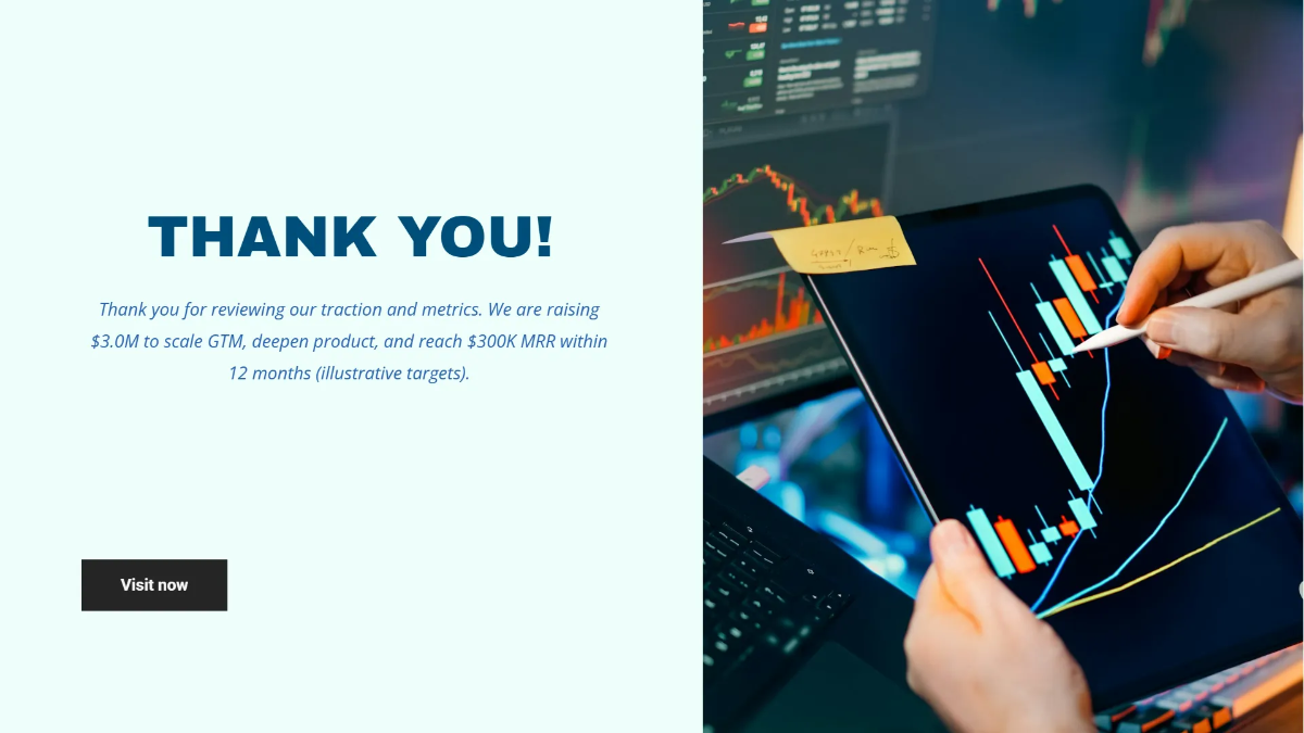 Free AI Startup Traction & Metrics Pitch Deck Template to Edit Online