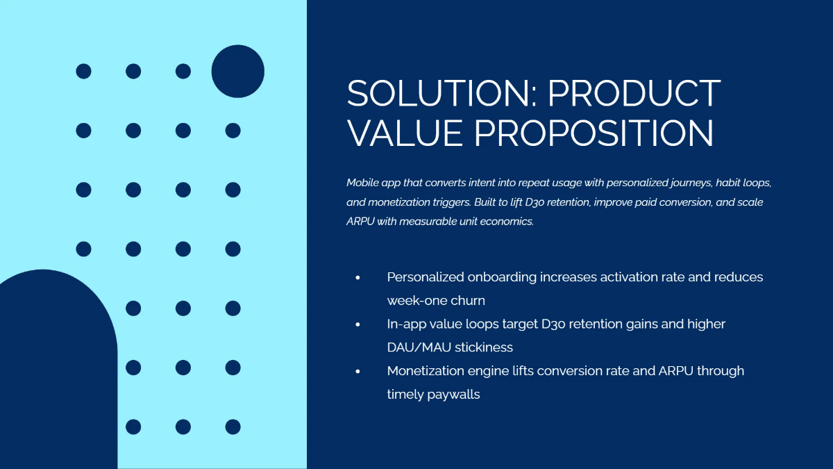 Free Mobile App Investor Performance Pitch Deck Template to Edit Online