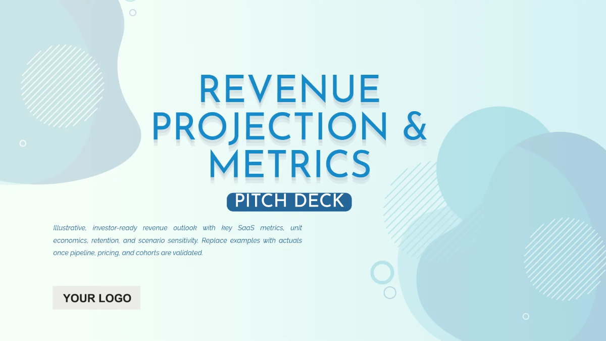 Free Revenue Projection & Metrics Pitch Deck to Edit Online