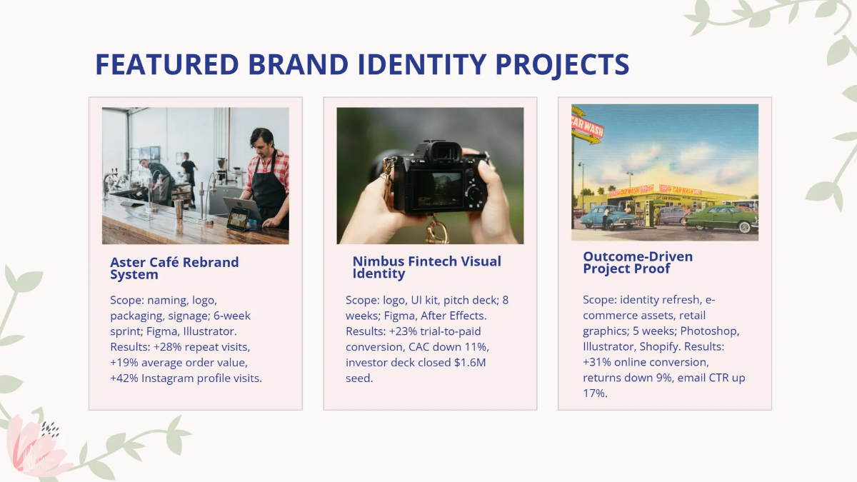 Free Visual Designer Portfolio Presentation Template to Edit Online