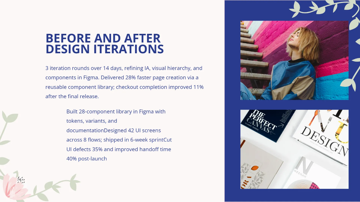 Free Visual Designer Portfolio Presentation Template to Edit Online