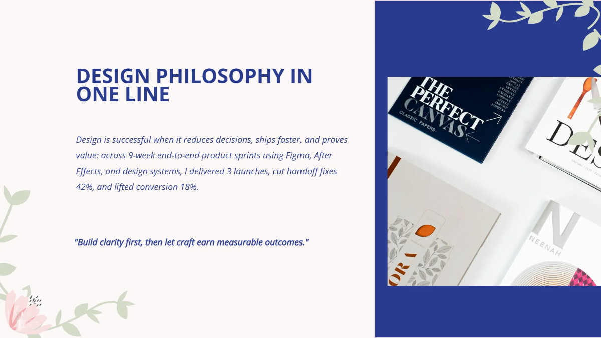 Free Visual Designer Portfolio Presentation Template to Edit Online