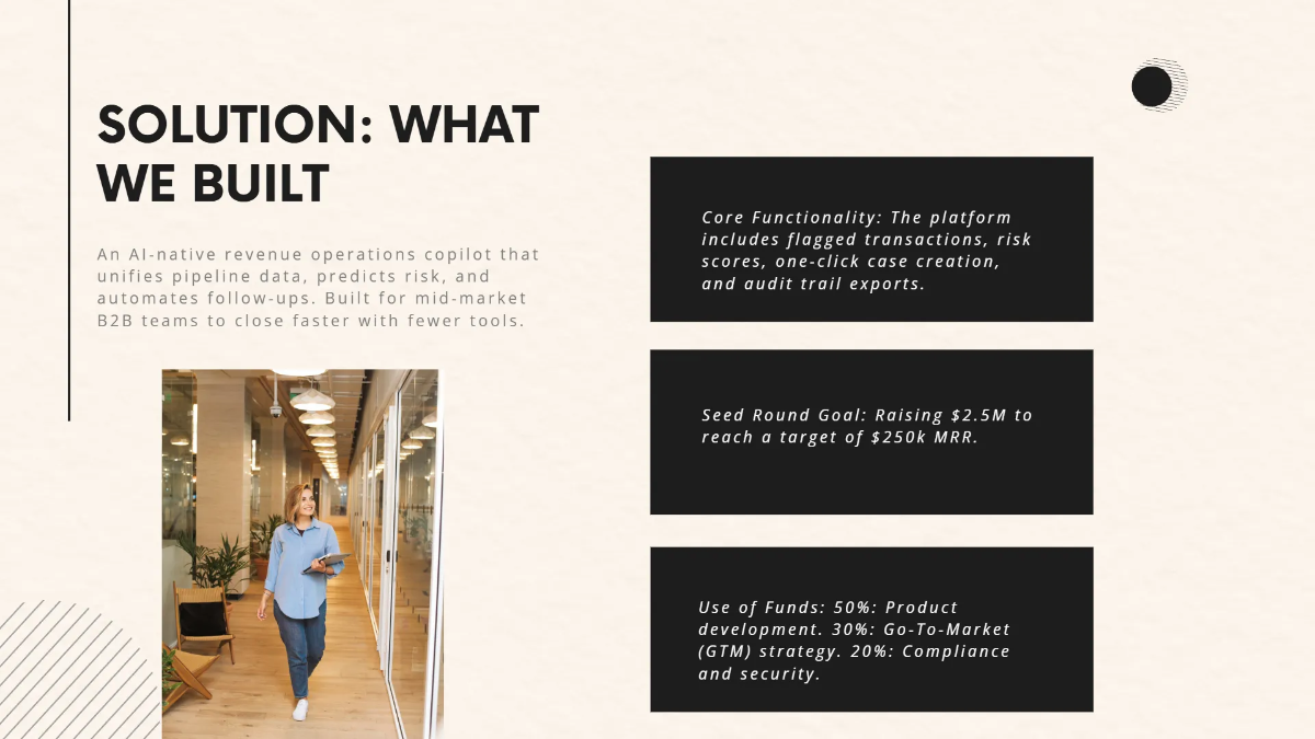 Free Startup Investor Pitch Deck Template to Edit Online