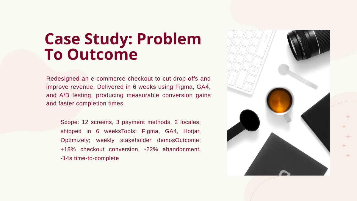 Free Portfolio Presentation with Work Showcase Template to Edit Online