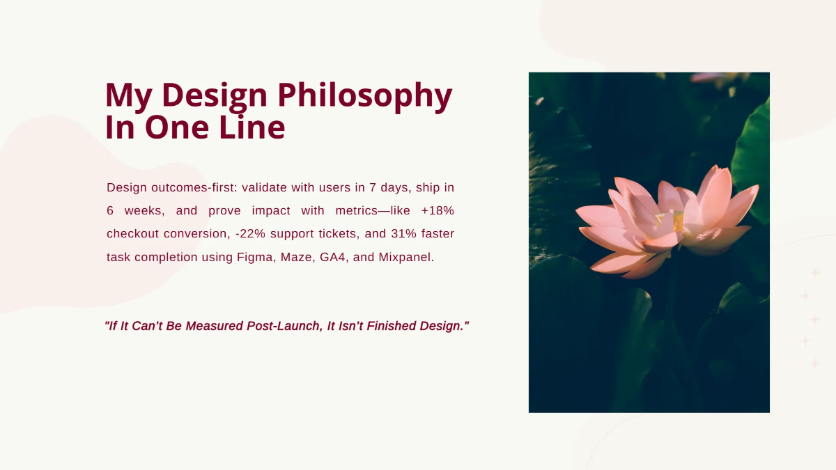 Free Portfolio Presentation with Work Showcase Template to Edit Online