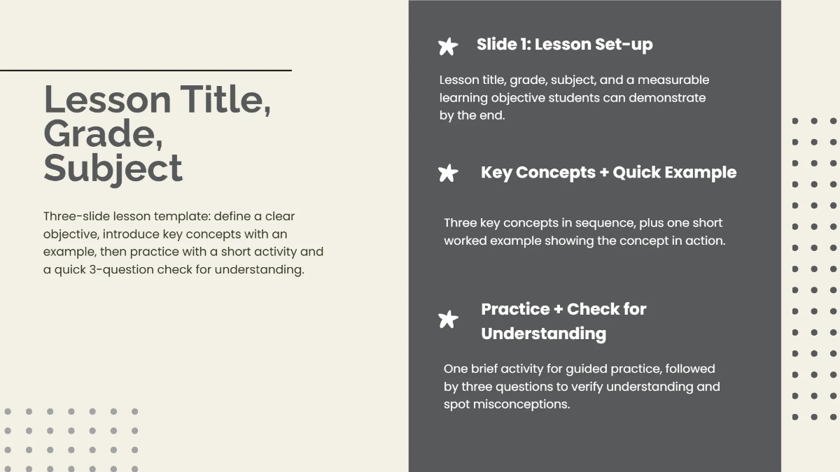 Free Educational Lesson Presentation Template to Edit Online