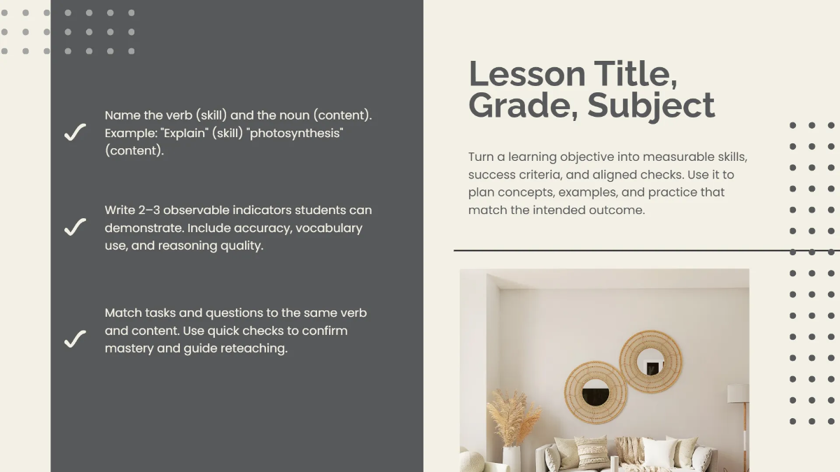 Free Educational Lesson Presentation Template to Edit Online