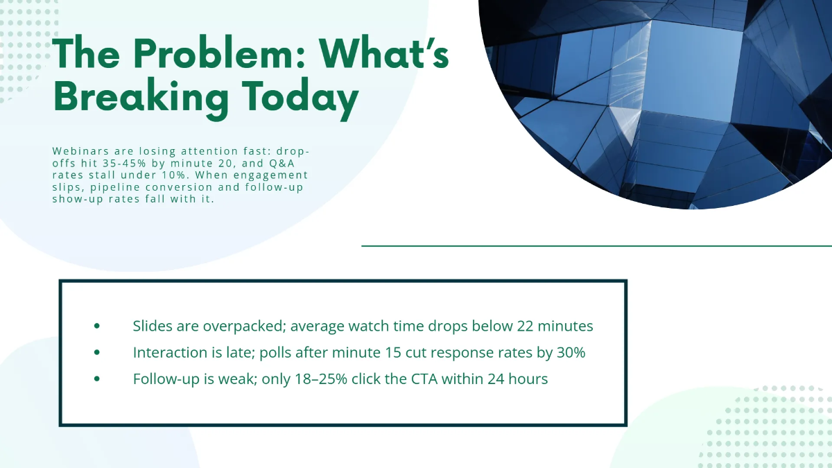 Free Webinar Presentation Slide Deck Template to Edit Online