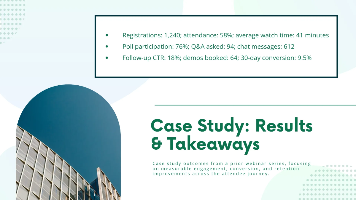 Free Webinar Presentation Slide Deck Template to Edit Online