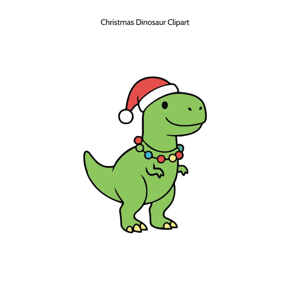 Free Christmas Dinosaur Vector Clipart (PNG, SVG) to Edit Online