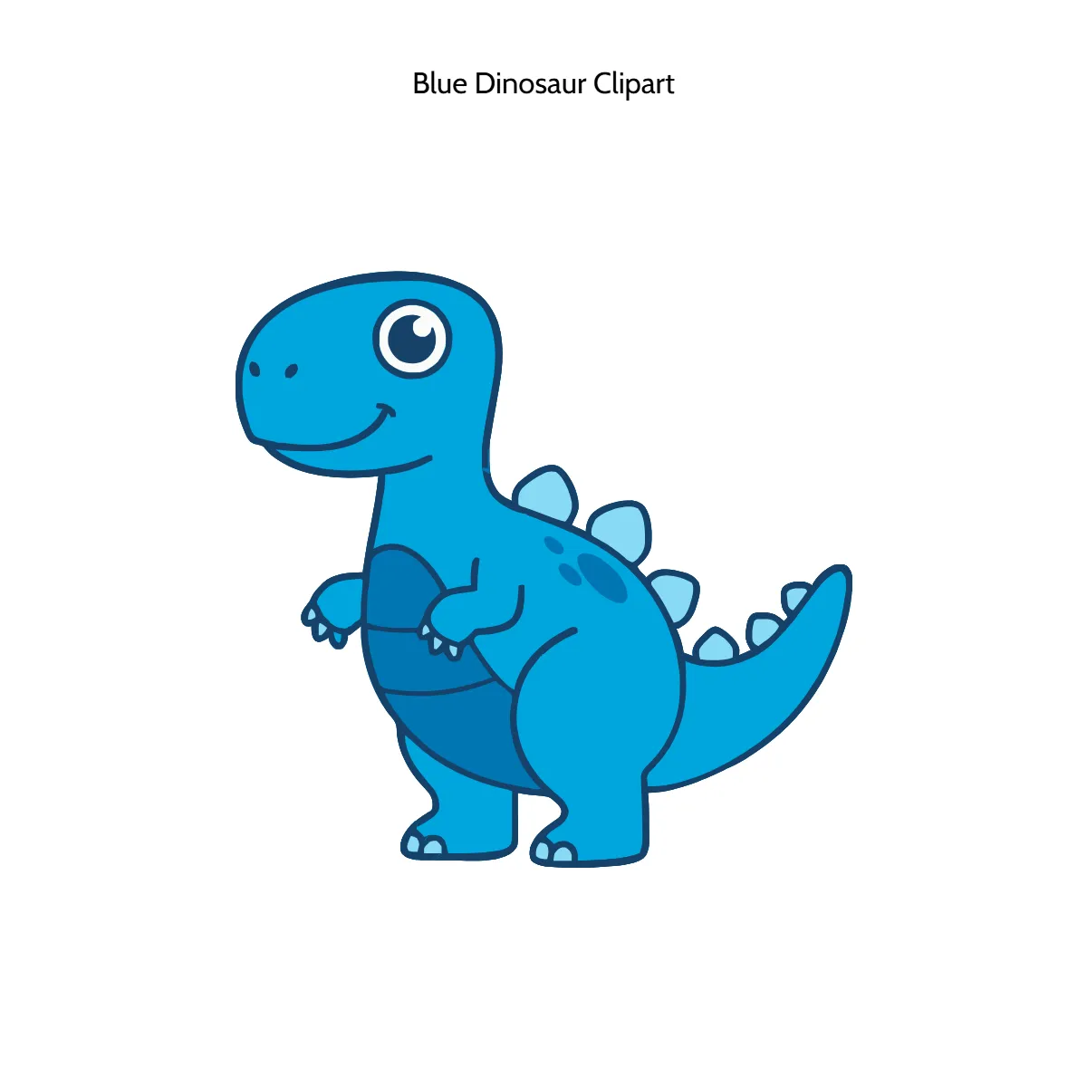 Free Blue Dinosaur Vector Clipart (PNG, SVG) to Edit Online