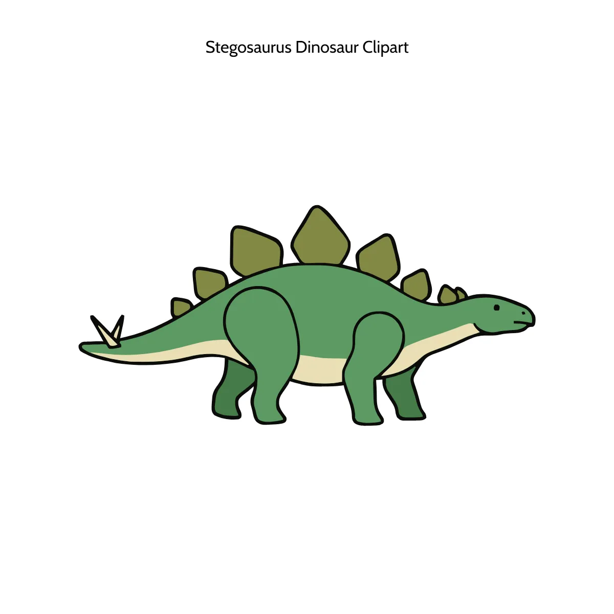Free Stegosaurus Dinosaur Vector Clipart (PNG, SVG) to Edit Online