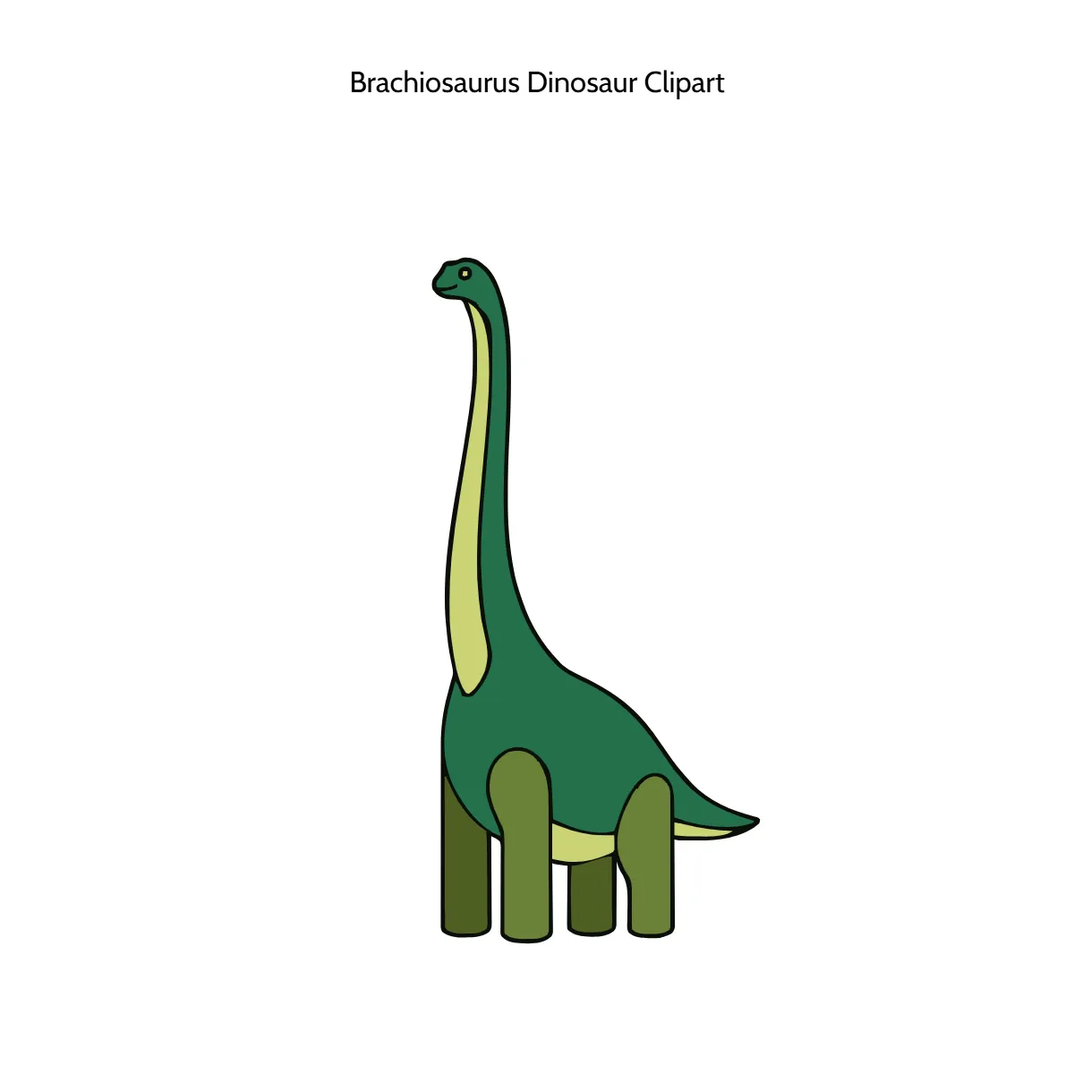 Free Brachiosaurus Dinosaur Vector Clipart (PNG, SVG) to Edit Online