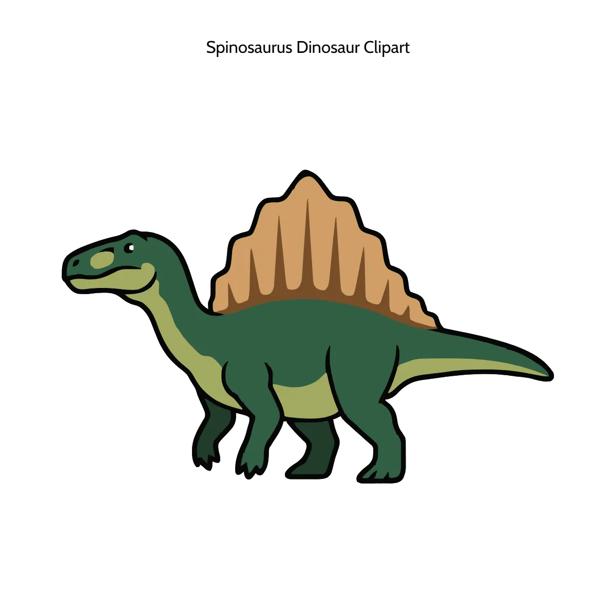 Free Spinosaurus Dinosaur Vector Clipart (PNG, SVG) to Edit Online