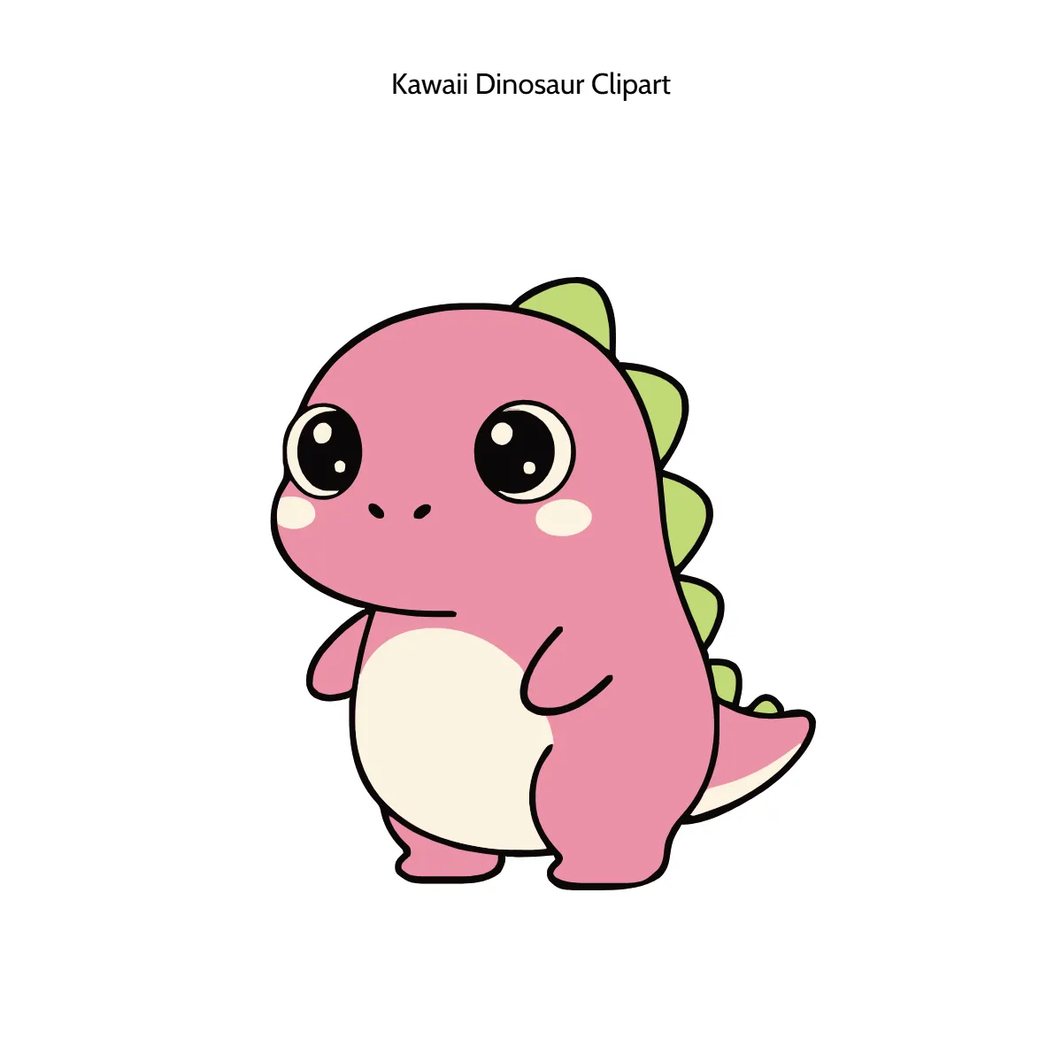 Free Kawaii Dinosaur Vector Clipart (PNG, SVG) to Edit Online