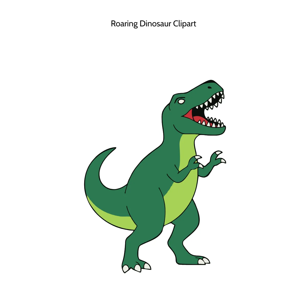 Roaring Dinosaur Clipart