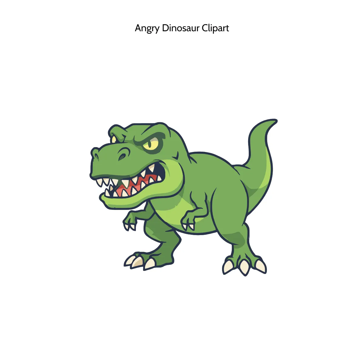 Free Angry Dinosaur Vector Clipart (PNG, SVG) to Edit Online
