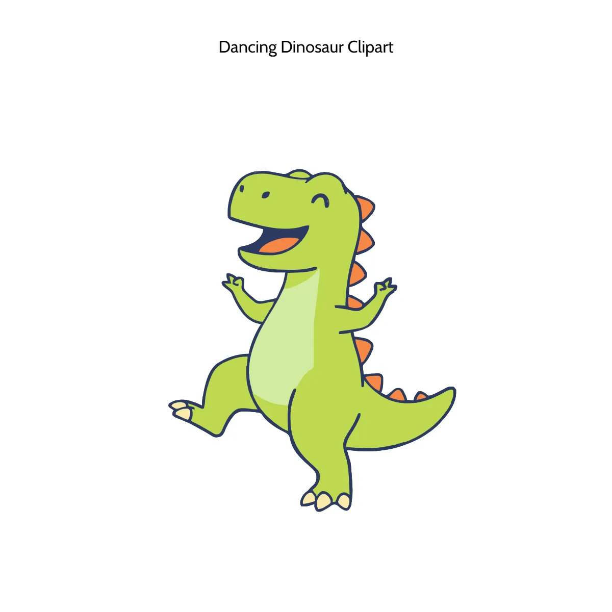 Free Dancing Dinosaur Vector Clipart (PNG, SVG) to Edit Online