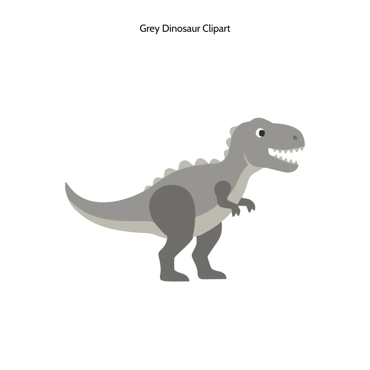Free Grey Dinosaur Vector Clipart (PNG, SVG) to Edit Online