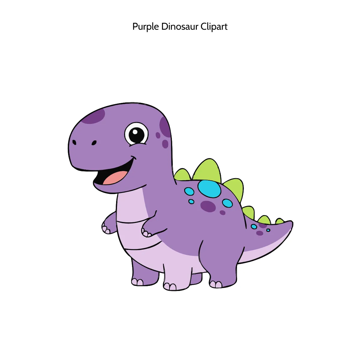 Free Purple Dinosaur Clipart Template to Edit Online