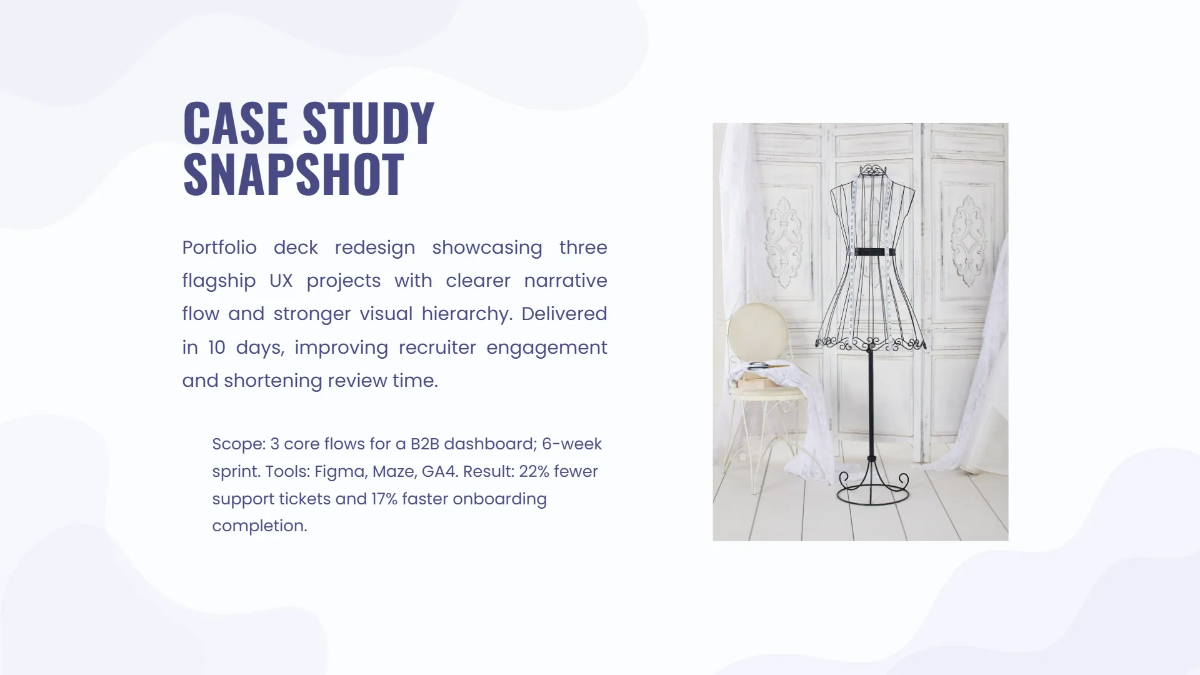 Free Minimalist Designer Portfolio Deck Template to Edit Online