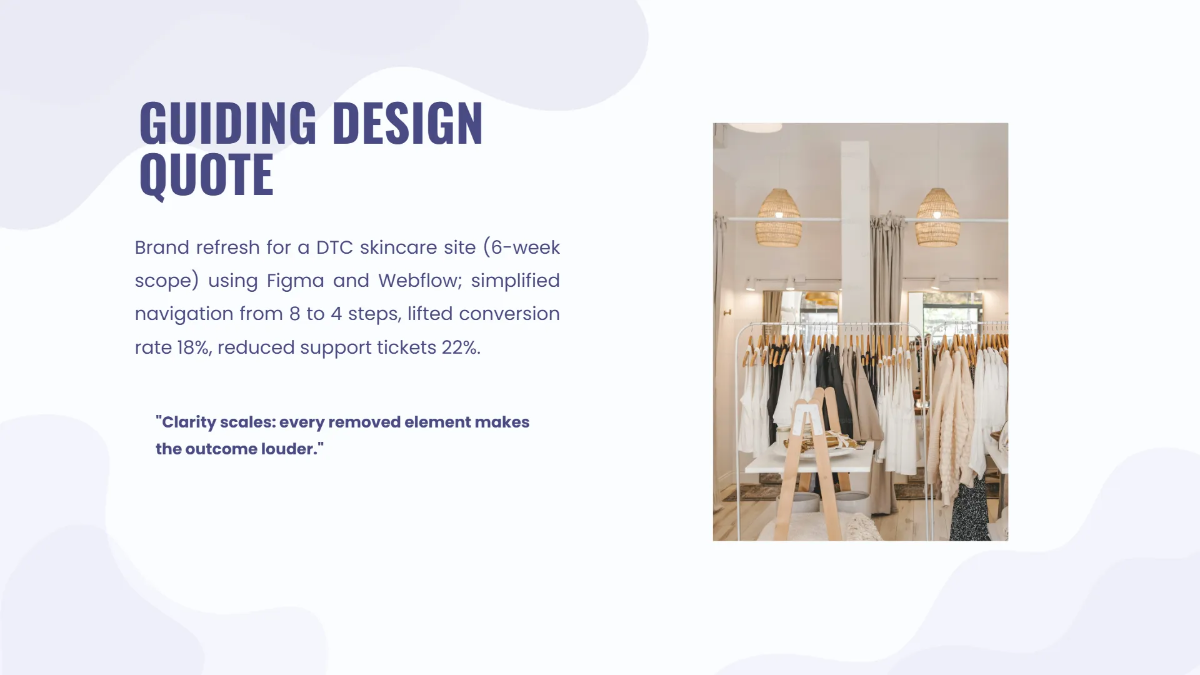 Free Minimalist Designer Portfolio Deck Template to Edit Online