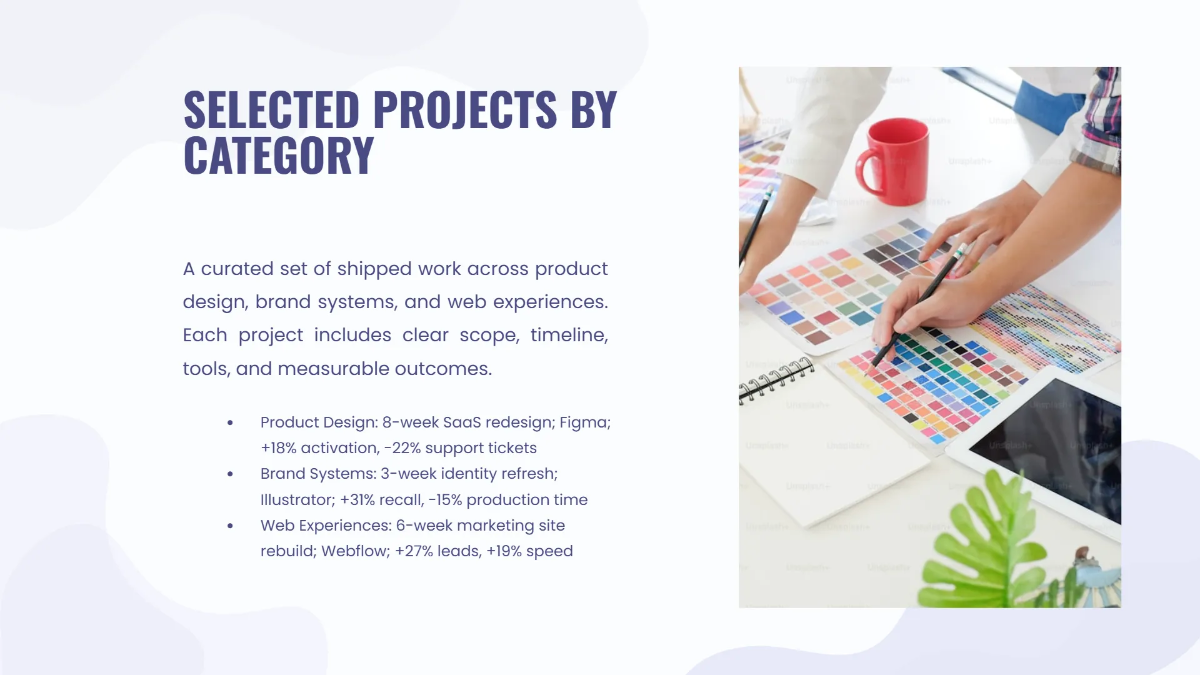 Free Minimalist Designer Portfolio Deck Template to Edit Online