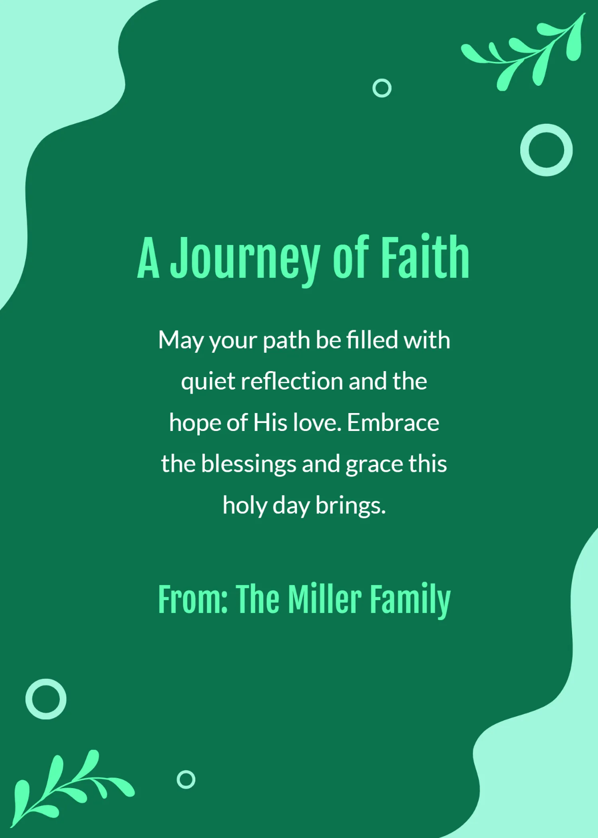 Free Simple Journey Good Friday Wishes Template to Edit Online