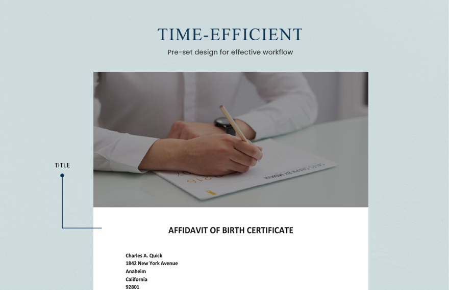 Affidavit of Birth Certificate Template