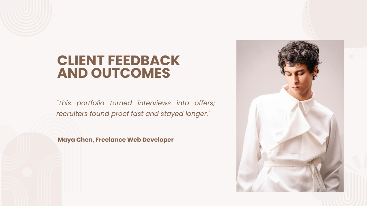 Free Portfolio Presentation for Web Developers Template to Edit Online