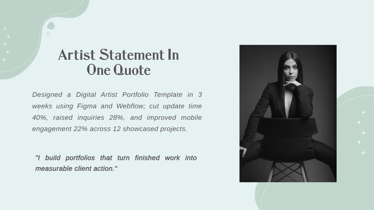 Free Digital Artist Portfolio Template to Edit Online