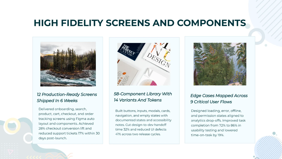 Free UX/UI Design Showcase Presentation Template to Edit Online