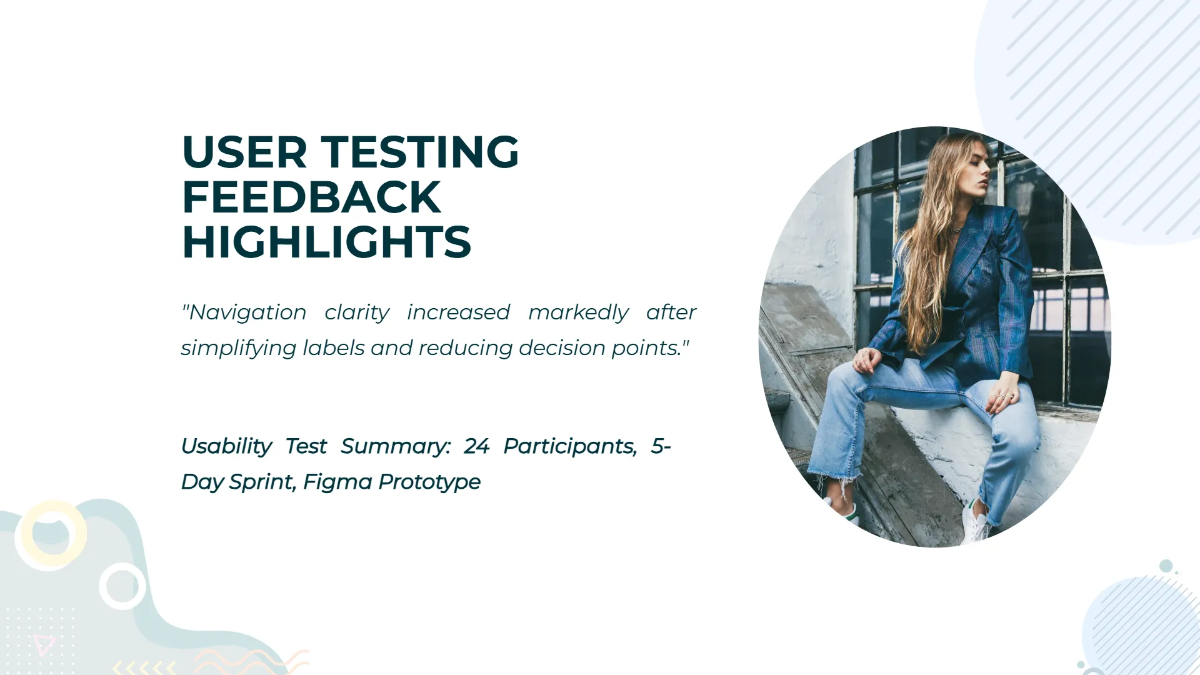 Free UX/UI Design Showcase Presentation Template to Edit Online