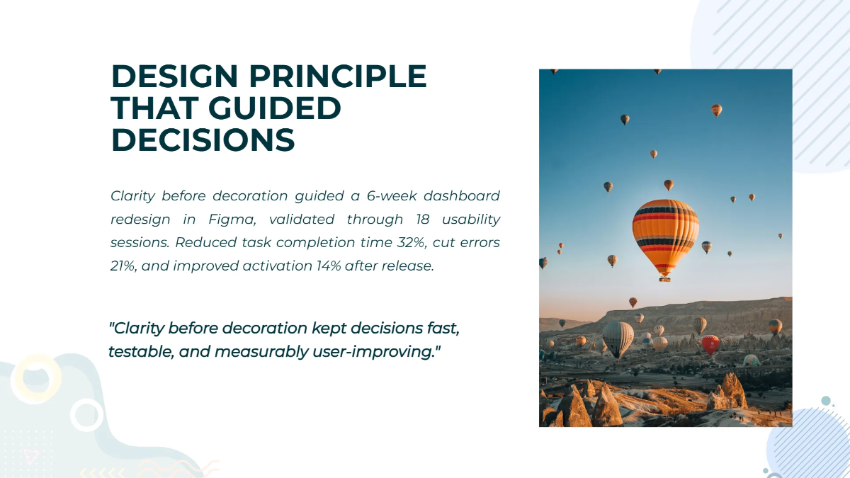 Free UX/UI Design Showcase Presentation Template to Edit Online