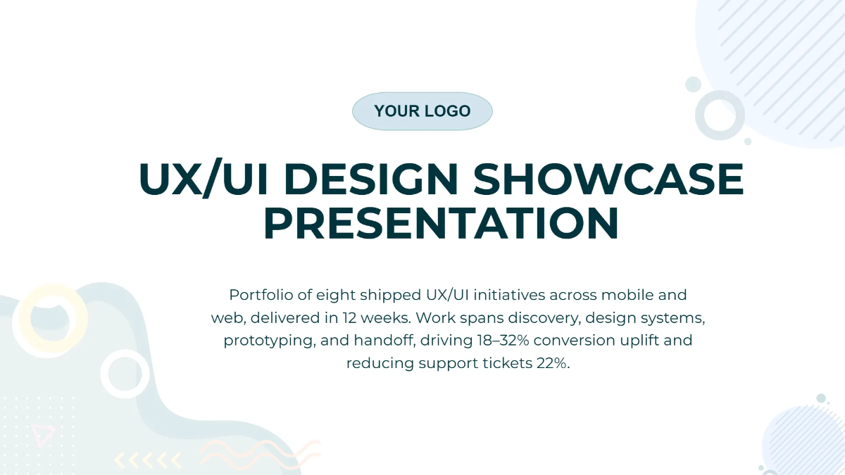 Free UX/UI Design Showcase Presentation Template to Edit Online Free UX/UI Design Showcase Presentation Template to Edit Online