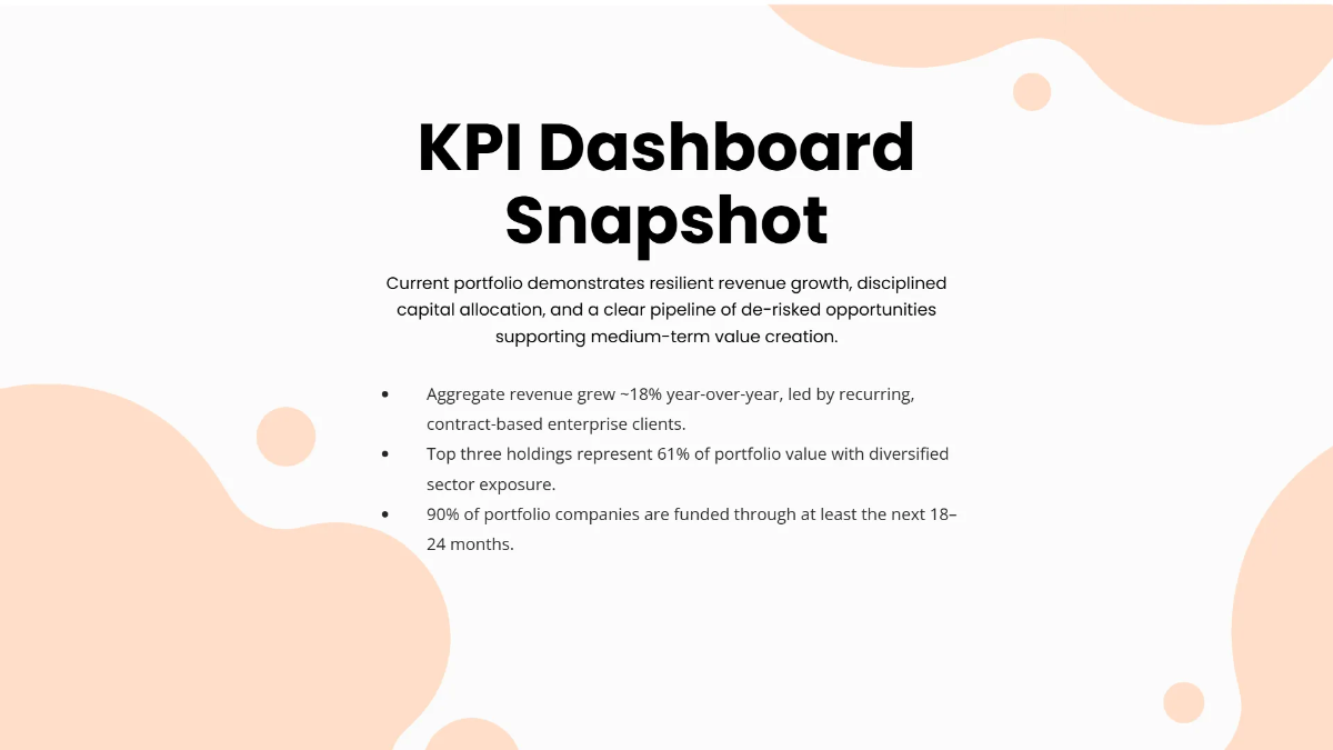 Free Investor Update Presentation Template to Edit Online