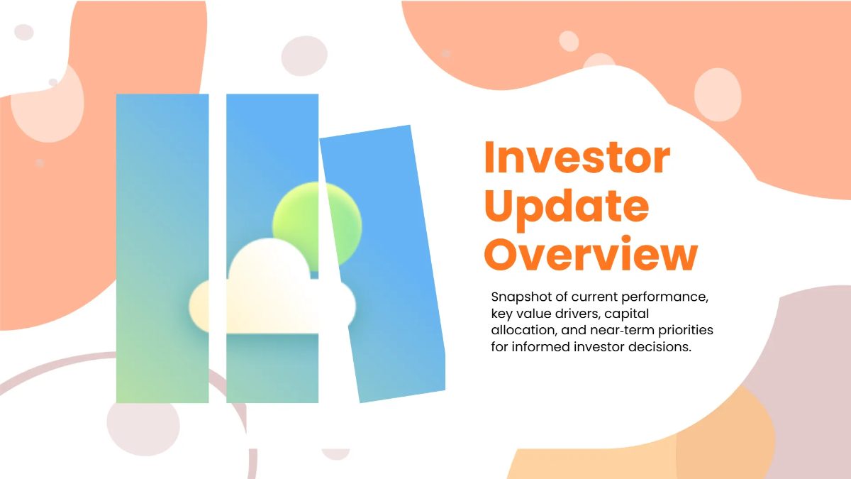 Free Investor Update Presentation Template to Edit Online