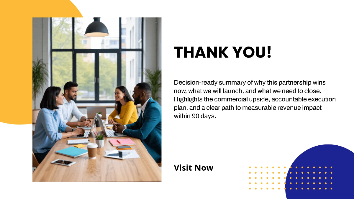 Free Strategic Partnership Pitch Deck Template to Edit Online