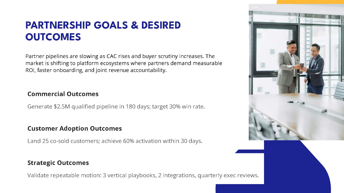 Free Strategic Partnership Pitch Deck Template to Edit Online