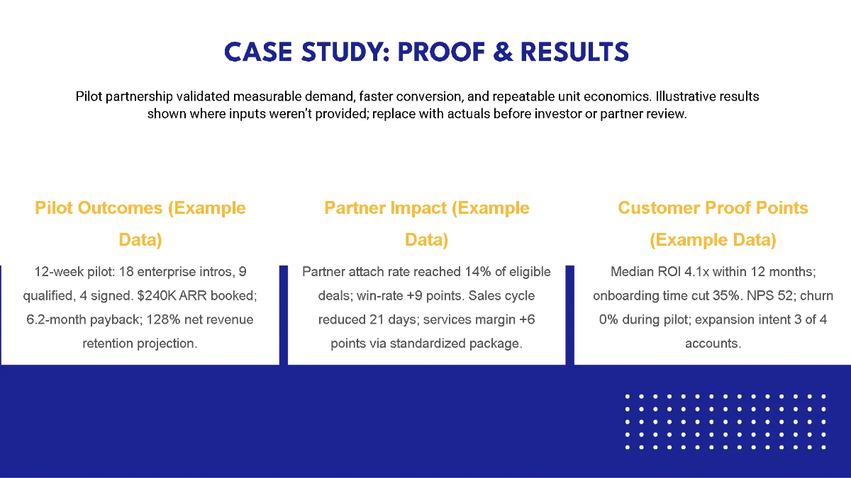 Free Strategic Partnership Pitch Deck Template to Edit Online