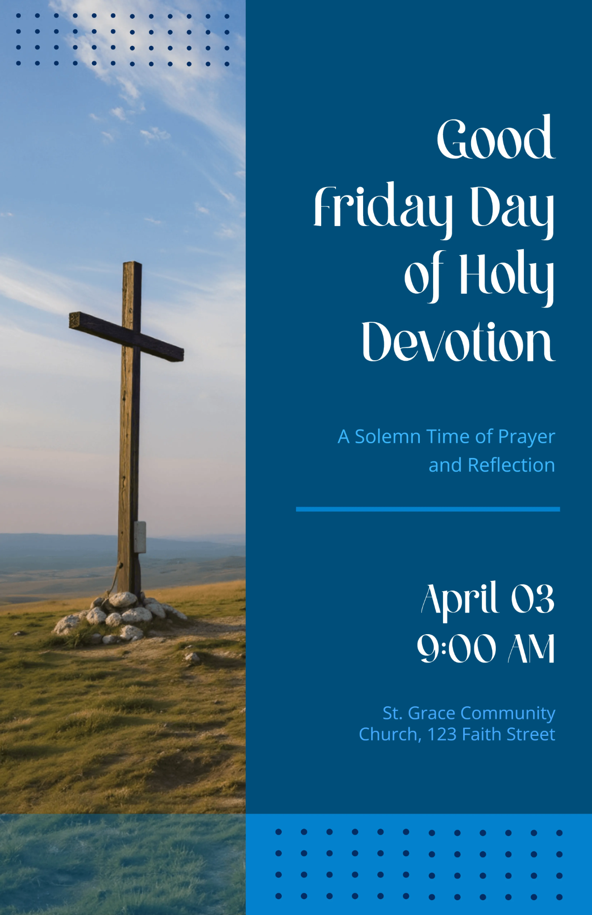 Holy Devotion Good Friday Poster Template