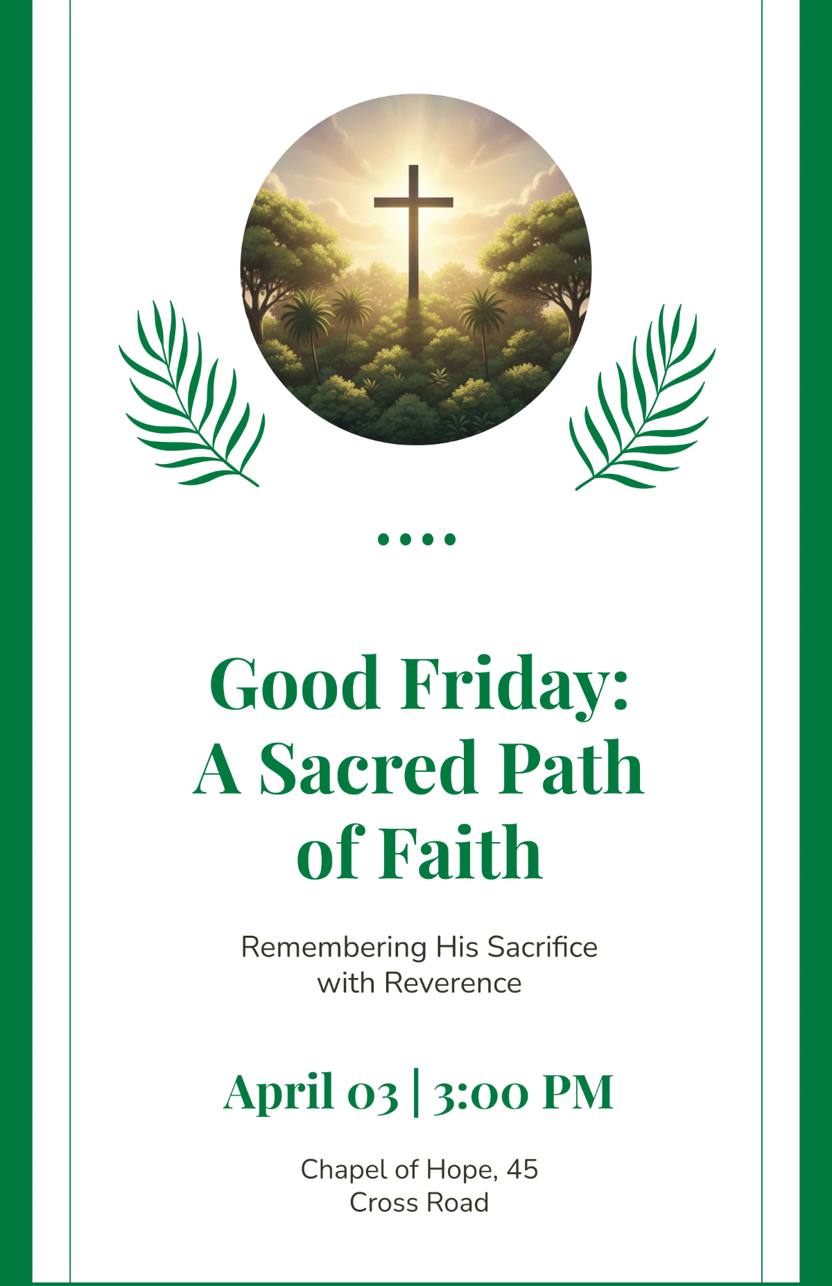 Sacred Journey Good Friday Poster Template