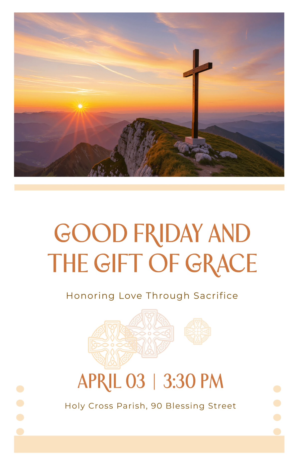 Divine Grace Good Friday Poster Template