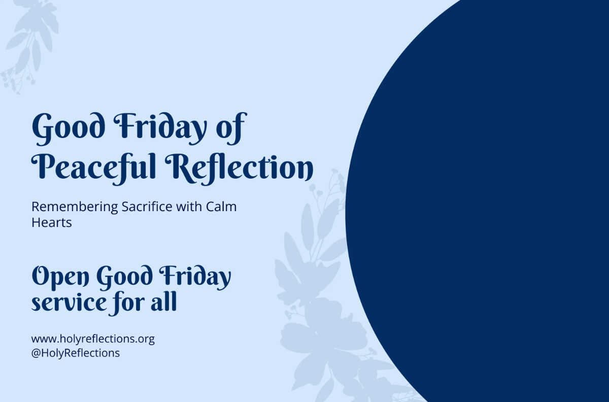 Free Blue Good Friday Banner Template to Edit Online
