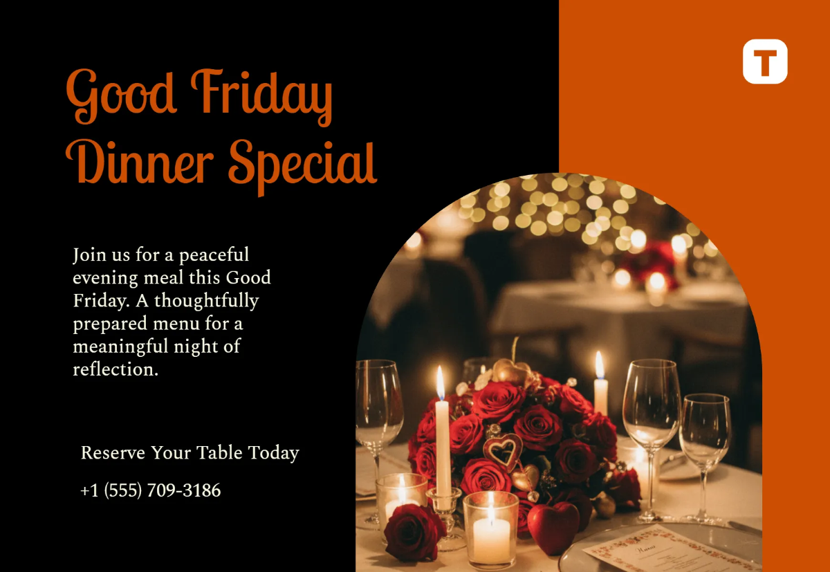 Free Good Friday Promo Card Template to Edit Online